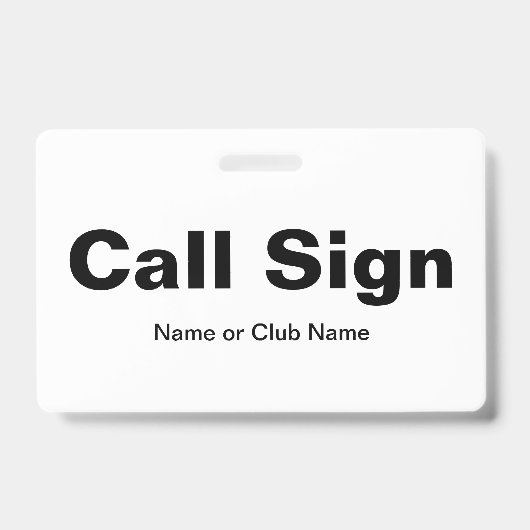 ハムラジオネームタグ バッジ (表面)