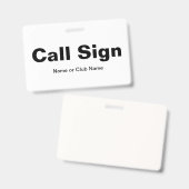 ハムラジオネームタグ バッジ (表裏)