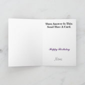 ハムラジオハムレットからCQまたはNOT引用文グリーティングカード カード (内部)