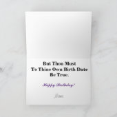 ハムラジオハムレット引用文誕生日カード カード (内部)