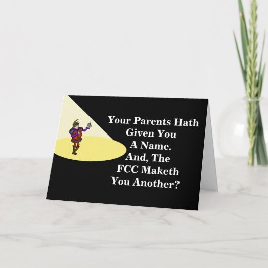 ハムラジオハムレット引用文誕生日カード カード (正面)