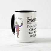 ハムラジオハムレットCQハムレット引用文マグ マグカップ (正面左)