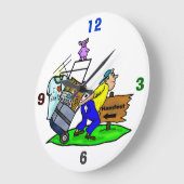 ハムラジオハンフェスト買い物客の壁掛け時計 ラージ壁時計 (傾斜)