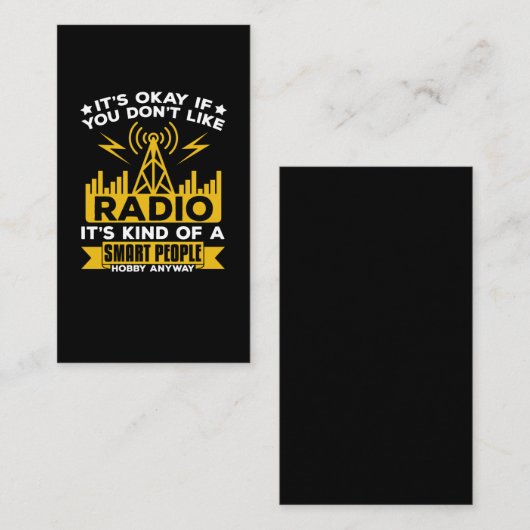 ハムラジオホビーラおもしろいジオ局 名刺 (正面/裏面)