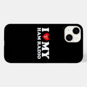 ハムラジオ大好き(ハート) Case-Mate iPhoneケース (裏面 (横))