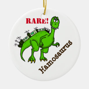 ハムラジオ恐竜のクリスマス装飾品 セラミックオーナメント