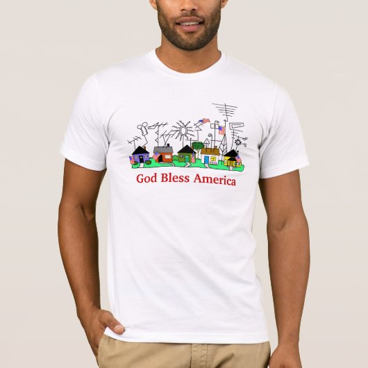 ハムラジオ愛国的通りTシャツイカスタマイズト! Tシャツ (正面)