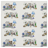 ハムラジオ熱狂するシャックとリグ生地 ファブリック (見本)