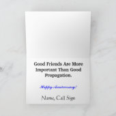 ハムラジオ記念日カードカップルオンアイランド カード (内部)