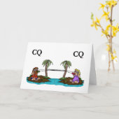 ハムラジオ記念日カードカップルオンアイランド カード (黄色い花)