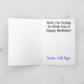 ハムラジオ誕生日カードメスリモートアイランド カード (内部)