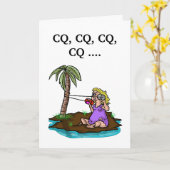 ハムラジオ誕生日カードメスリモートアイランド カード (黄色い花)