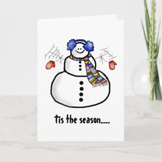 ハムラジオ雪だるまクリスマスカードVer.3 シーズンカード (正面)