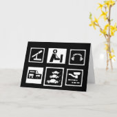 ハムラジオ アイコン ブランク ノートまたはグリーティング カード (黄色い花)