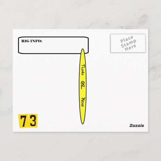 ハムラジオ エボリューション QSL カード   カスタマイズしよう！ (裏面)