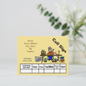 ハムラジオ・ハンフェスト・セラーQSLカカスタマイズードイット! ポストカード (スタンド正面)