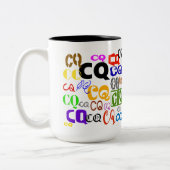 ハムラジオCQマグ ツートーンマグカップ (左)