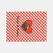 ハムラジキスをするオ対フリースブランケットカスタマイズ フリースブランケット (正面(横))