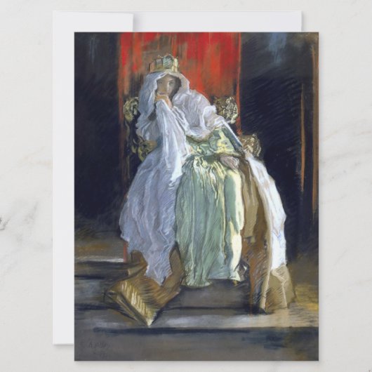 ハムレットの女王（エドウィン・オースティン・アビー著） カード (正面)