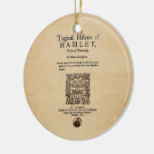 ハムレットのQuarto (1605年の版)への前部部分 セラミックオーナメント (左)