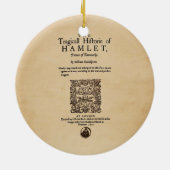 ハムレットのQuarto (1605年の版)への前部部分 セラミックオーナメント (裏面)