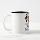 ハムレットは"話しますスピーチを… " ツートーンマグカップ (左)