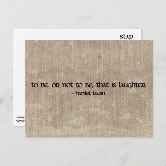 ハムレットトウェインおもしろい引用文はがき ポストカード (正面/裏面)