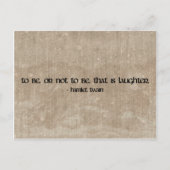 ハムレットトウェインおもしろい引用文はがき ポストカード (正面)