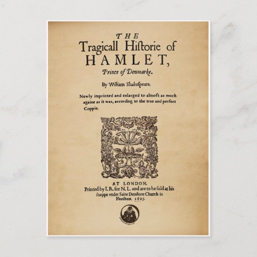ハムレット採石場へのフロントピース(1605版) ポストカード (正面)