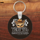 ハムレット話は「演説…」 キーホルダー (正面)