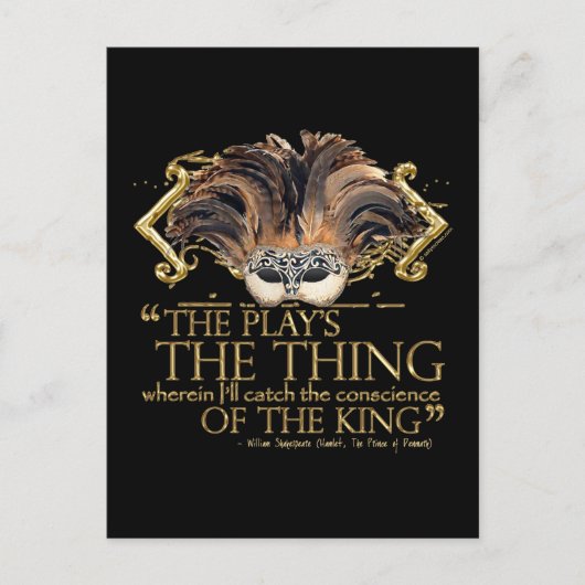 ハムレット遊引用文(金ゴールド版) ポストカード (正面)