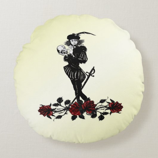 ハムレット黄 ラウンドクッション (正面)