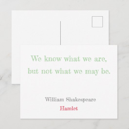 ハムレット ポストカード (正面/裏面)
