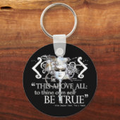 ハムレット「。..自分自身が真実である…」 引用文 キーホルダー (正面)