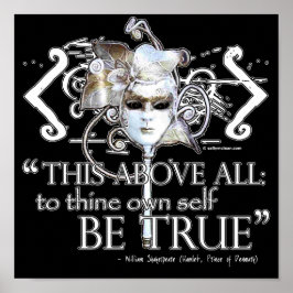 ハムレット「。..自分自身が真実である…」 引用文 ポスター