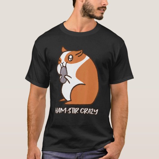ハム攪拌ふわふわ熱狂するしたハムスターほっぺのフーズぷん Tシャツ (正面)