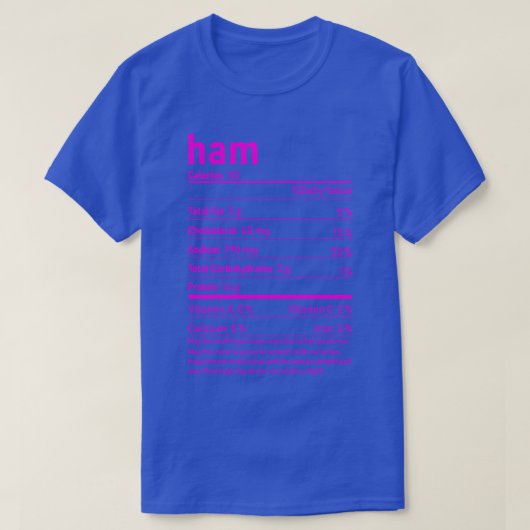 ハム栄養ファクト家族の一致クリスマスコスト Tシャツ (デザイン正面)