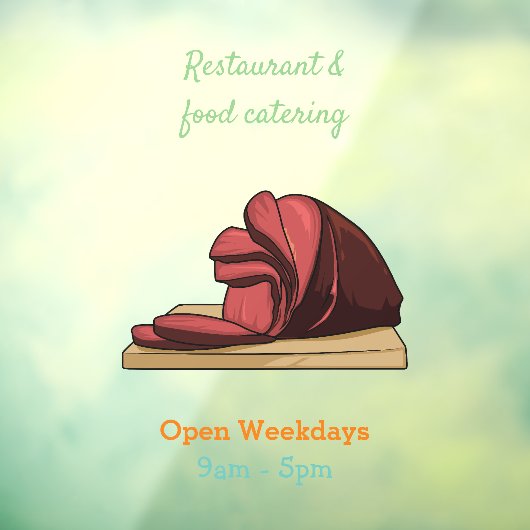 ハム漫画イラストレーション ウィンドウサイン (シート3)