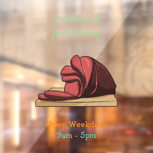 ハム漫画イラストレーション ウィンドウサイン (シート2)