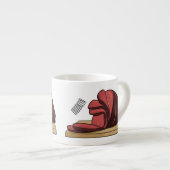ハム漫画イラストレーション エスプレッソカップ (正面右)
