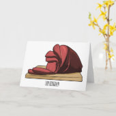 ハム漫画イラストレーション カード (黄色い花)