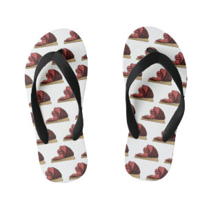 ハム漫画イラストレーション キッズビーチサンダル