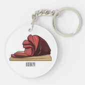 ハム漫画イラストレーション キーホルダー (裏面)