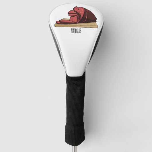 ハム漫画イラストレーション ゴルフヘッドカバー (正面)