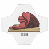 ハム漫画イラストレーション サッカーボール (フラット)