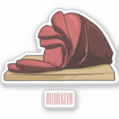 ハム漫画イラストレーション シール (正面)