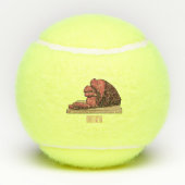 ハム漫画イラストレーション テニスボール (裏面)