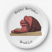 ハム漫画イラストレーション ペーパープレート (正面)