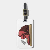 ハム漫画イラストレーション ラゲッジタグ (正面縦)