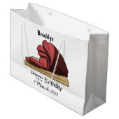 ハム漫画イラストレーション ラージペーパーバッグ (正面アングル)